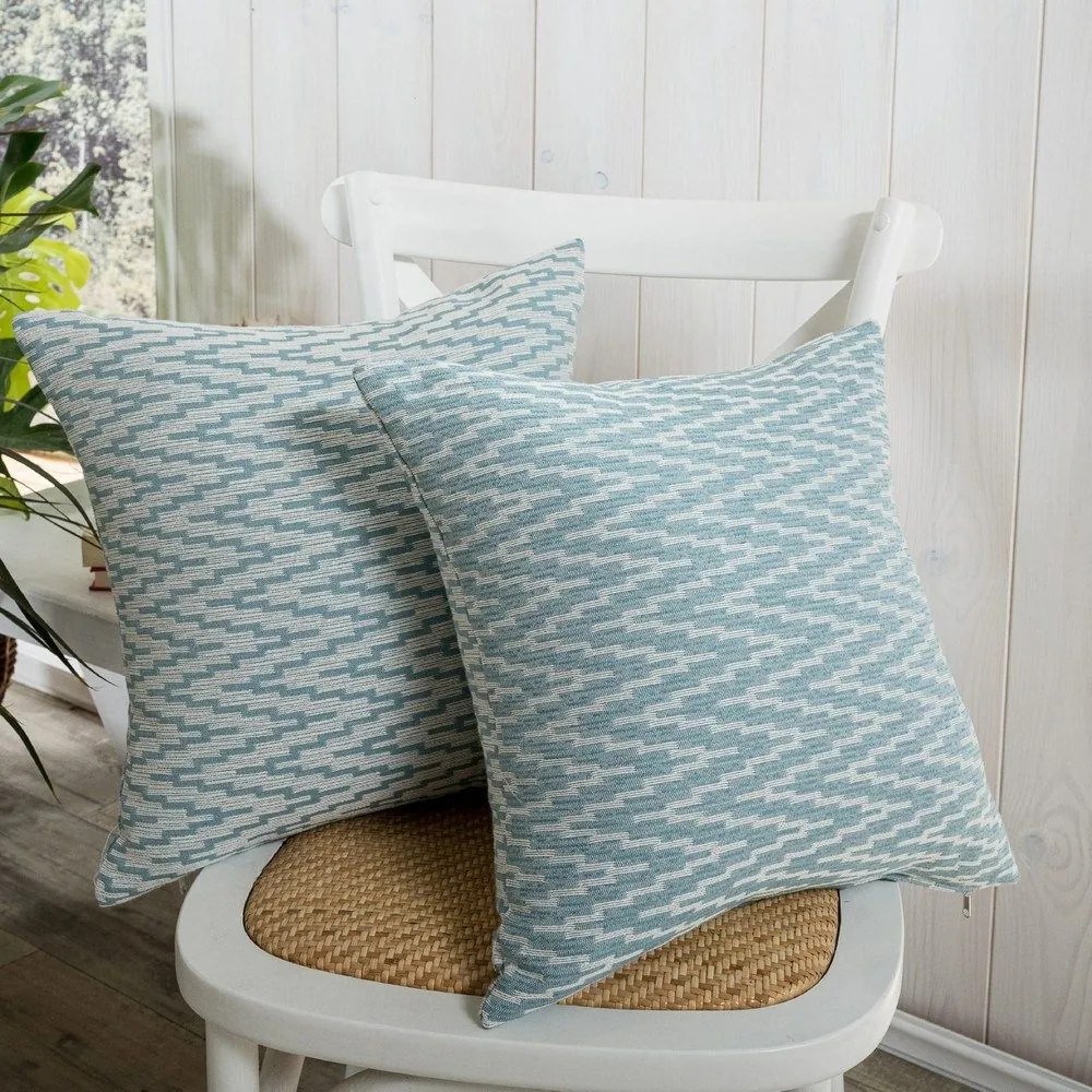 Μαξιλάρι Διακοσμητικό (Με Γέμιση) Giardino 05 Blue Teoran 43X43 Cotton-Polyester