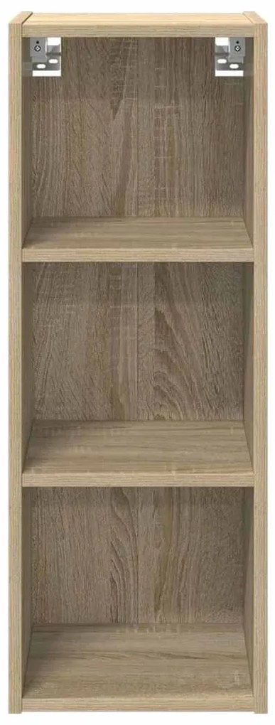 vidaXL Κρεμαστό ντουλάπι με αποθήκευση Δρύς Sonoma 30 x 29,5 x 80 εκ.