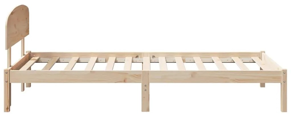 vidaXL Σκελετός Κρεβατιού Φυσικό 75 x 190 cm Στερεά ξυλεία πεύκου