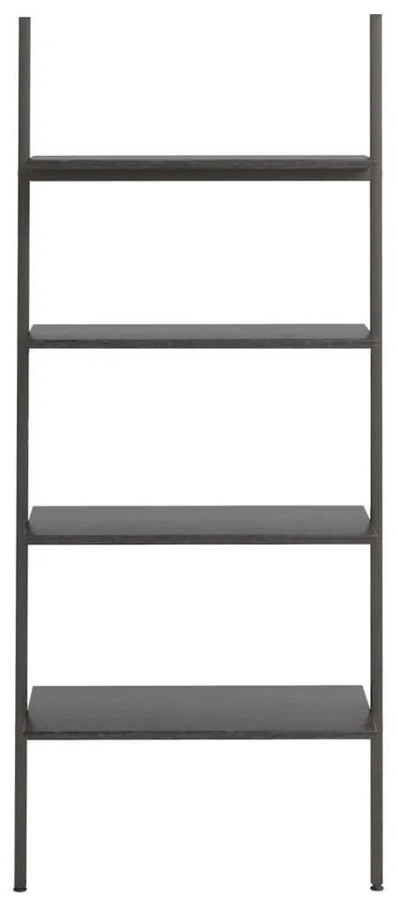 vidaXL Ραφιέρα Κεκλιμένη 4 Επιπέδων Μαύρη 64 x 34 x 150,5 εκ.