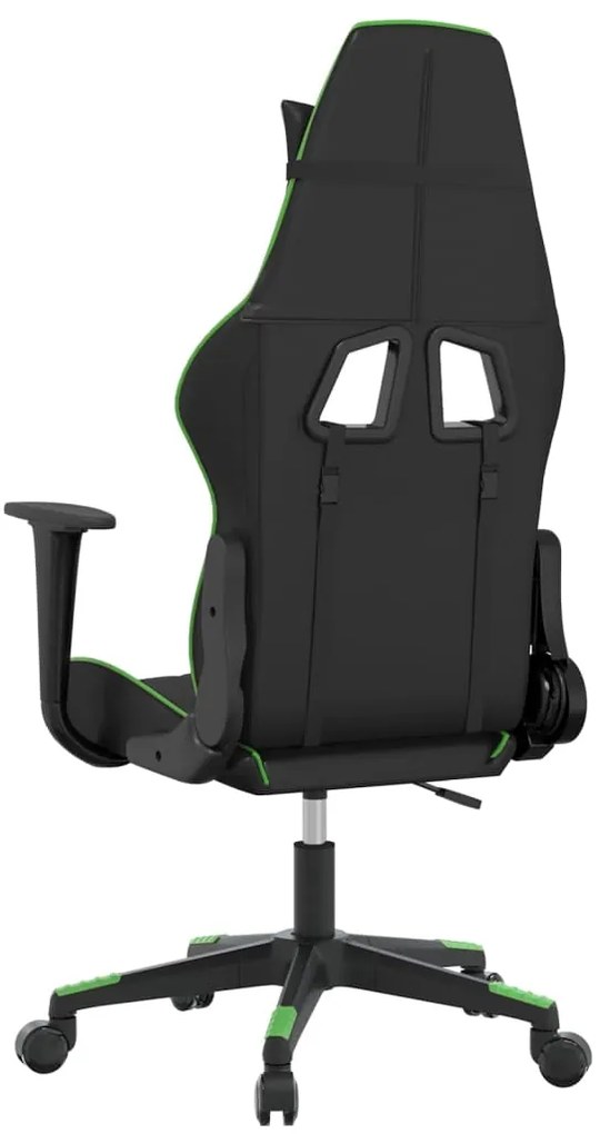 vidaXL Καρέκλα Gaming Μαύρο/πράσινο από Συνθετικό Δέρμα
