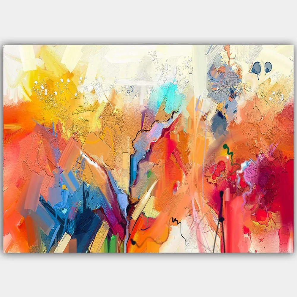 Πίνακας Καμβάς 441HPE1654 100x70cm Multi Wallity Οριζόντιοι Ξύλο, Καμβάς