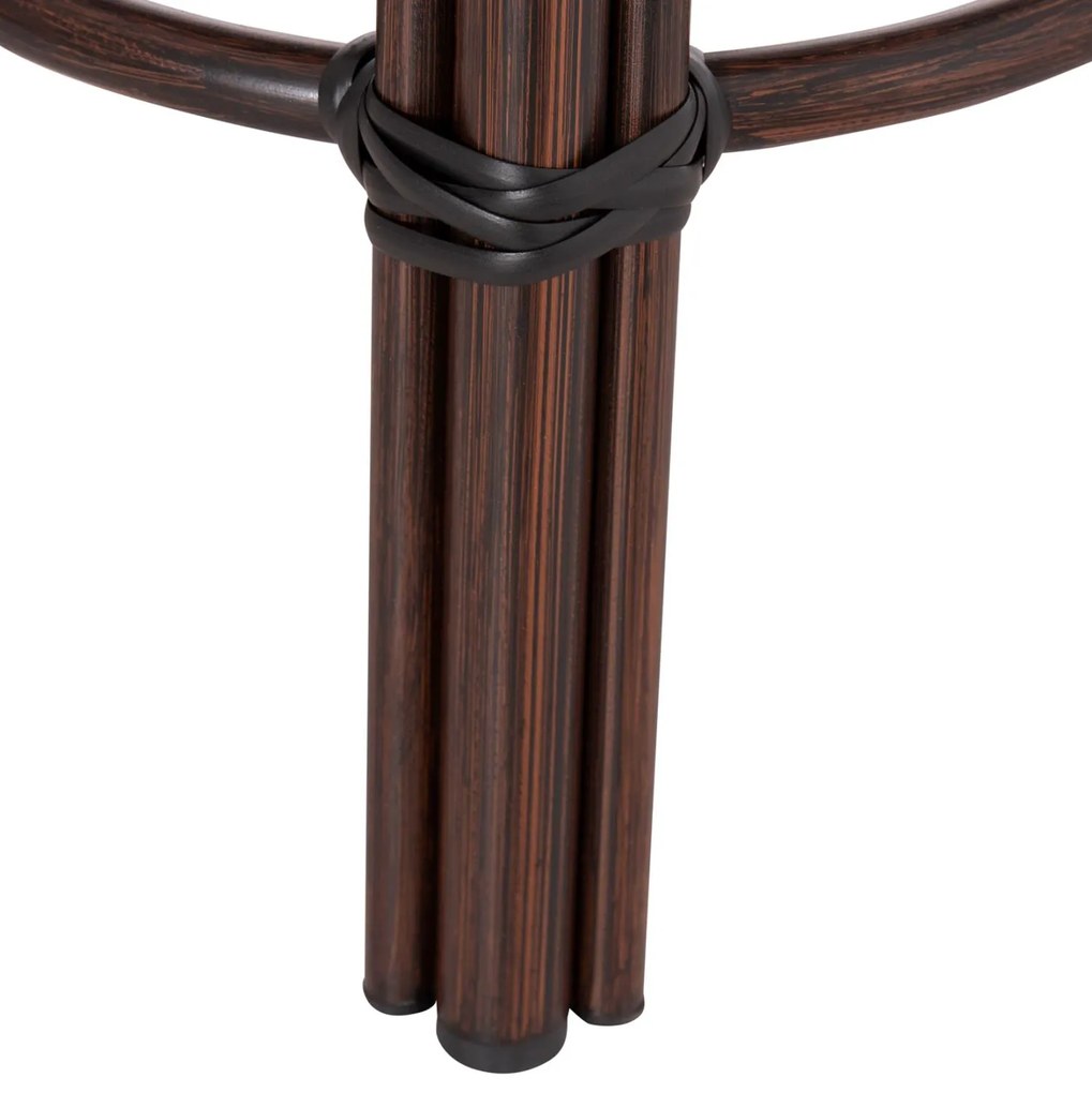 Σκαμπό CHINO C6285.01 Καφέ Αλουμινίου Bamboo Look με Textilene Φ36x46Υ εκ. 36x36x46 εκ.