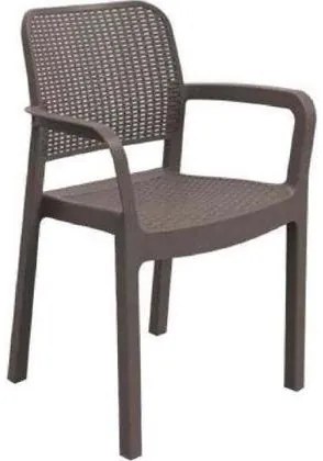 Allibert  Πολυθρόνα Samanna Πολυπροπυλένιο Wicker/ Καπουτσίνο BEST-21071397