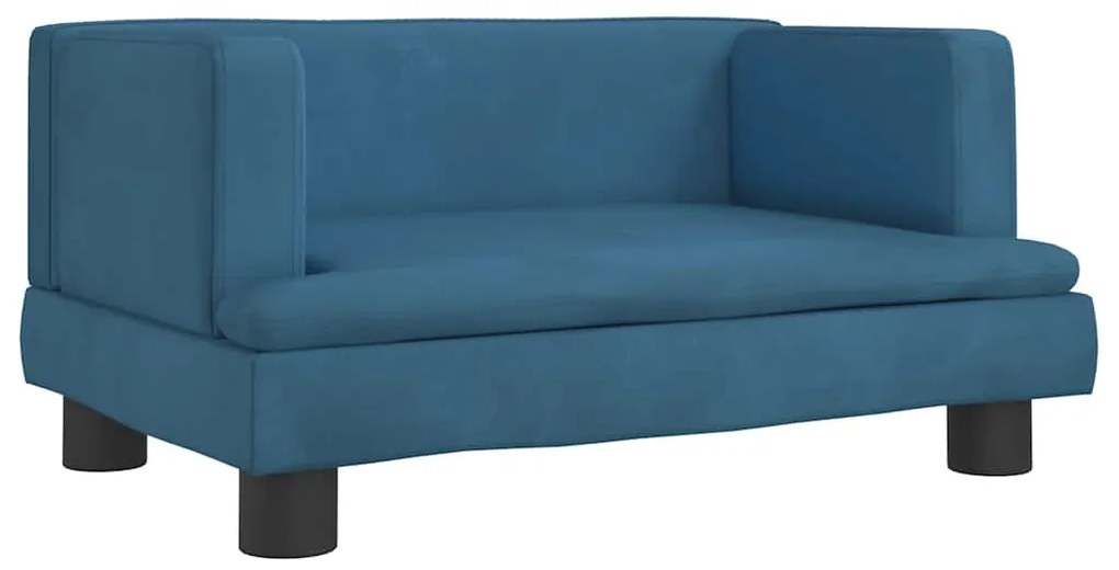 vidaXL Καναπές Παιδικός Μπλε 60 x 40 x 30 εκ. από Βελούδο