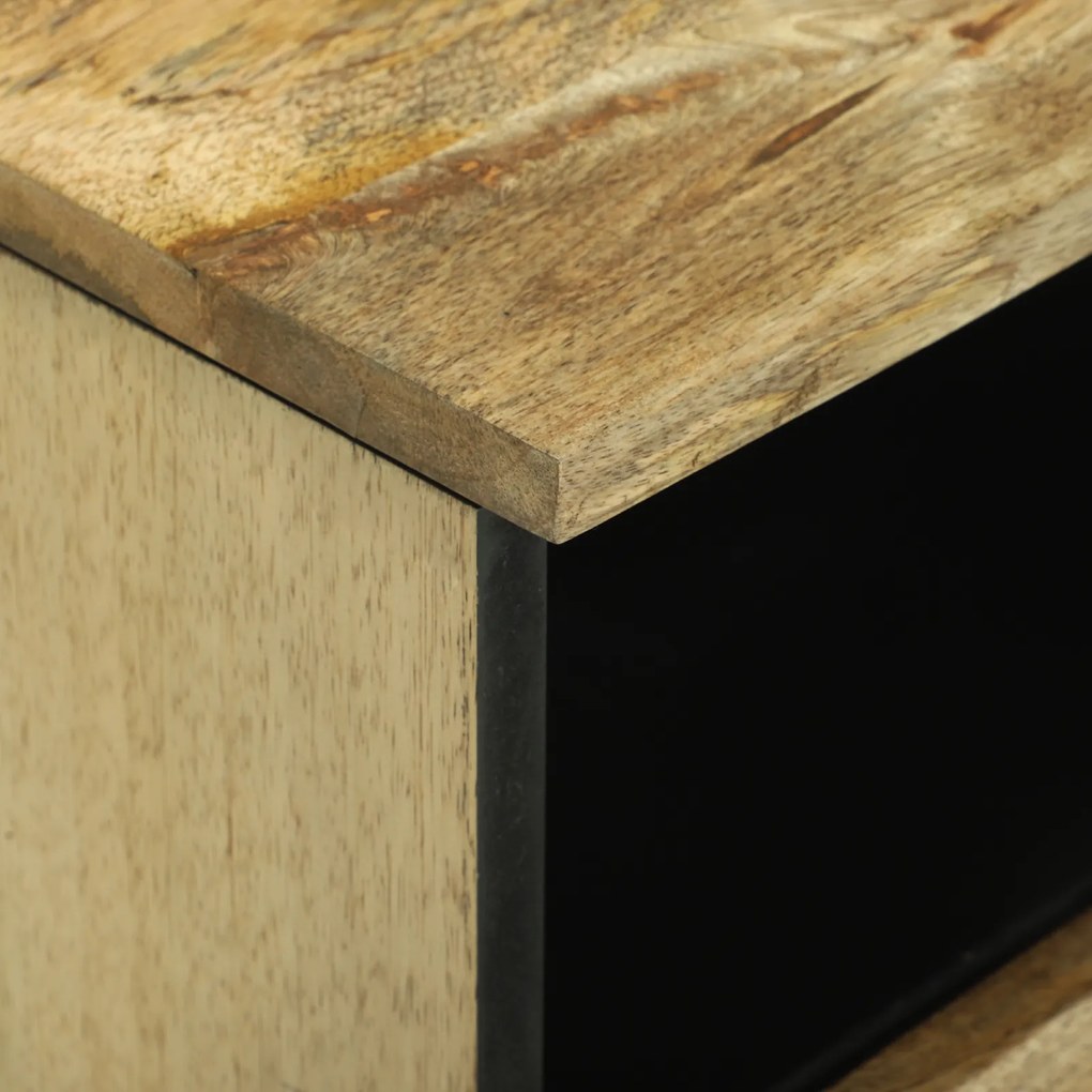 vidaXL Κομοδίνο - 40 x 33 x 46 cm, Σταθερό Κρεβάτι από Μάνγκο