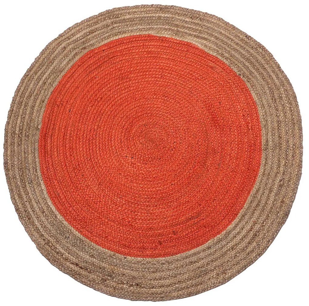 Στρογγυλό Χαλί Καλοκαιρινό (Φ120) Silk Fashion 1705 Terracotta
