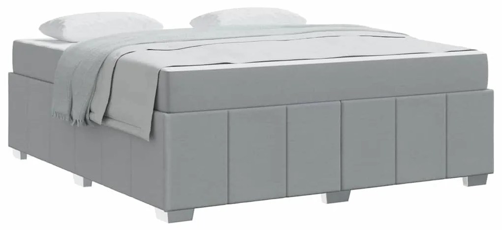 vidaXL Σκελετός Κρεβατιού Ανοιχτό γκρι 180 x 200 cm ύφασμα