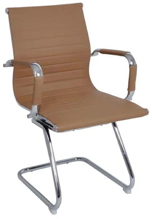 Πολυθρόνα Επισκέπτη BF3300V PU Μπέζ 55x60x91cm (Σετ 2 ΤΕΜ)