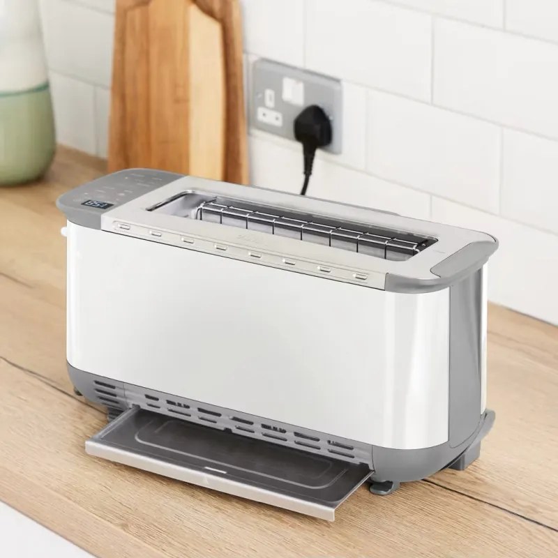 Τοστιέρα Ninja 3σε1 ST200EUWH, 2400W, 7 προγράμματα, ρύθμιση θερμοκρασίας, ψησταριά, απόψυξη, αναθέρμανση, οριζόντια λειτουργία, λευκό