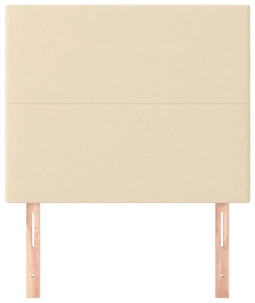 vidaXL Κεφαλάρι Κρεμ 90x5x118/128 εκ. Ύφασμα