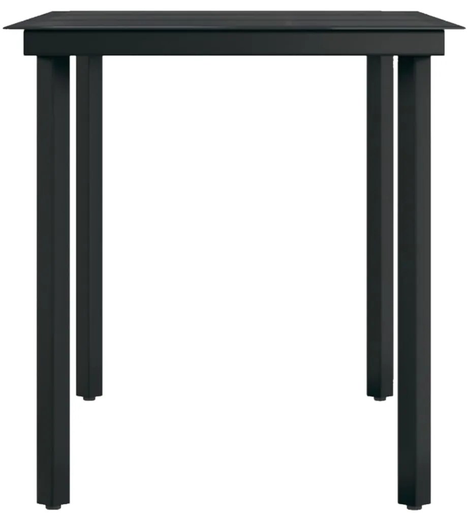 vidaXL Σετ Τραπεζαρίας Κήπου 7 Τεμαχίων Γκρι / Μαύρο