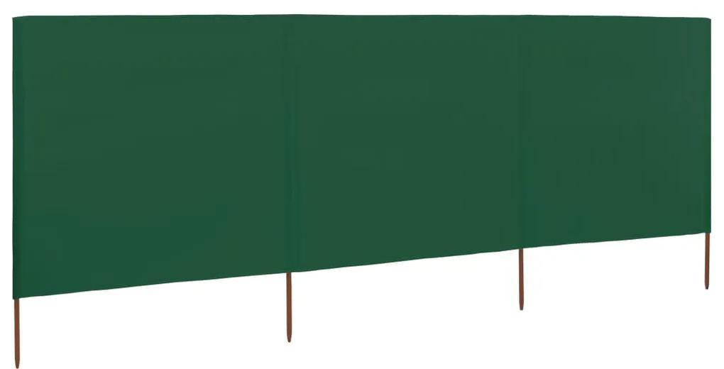 vidaXL Προστατευτικό Αέρα με 3 Πάνελ Πράσινο 400 x 160 εκ. Υφασμάτινο