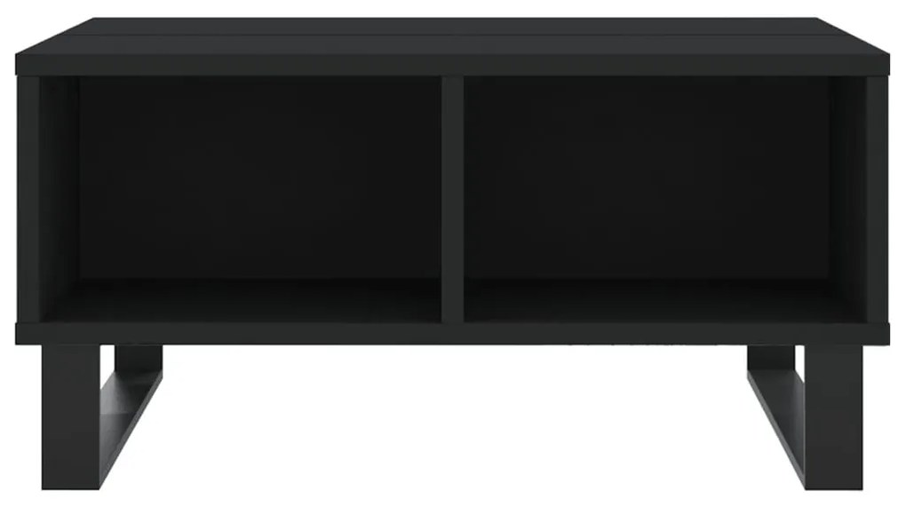 Τραπεζάκι Σαλονιού Μαύρο 60x60x30 εκ. από Επεξεργασμένο Ξύλο - Μαύρο