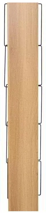 Βιβλιοθήκη mini Tars pakoworld  sonoma-μαύρο 50x22x150εκ