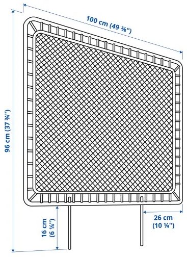 VEVELSTAD σκελετός κρεβατιού με 1 κεφαλάρι, 90x200 cm 994.417.78