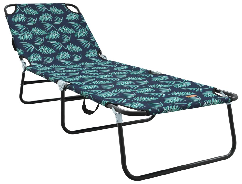 vidaXL Φορητή Αναδιπλούμενη Ξαπλώστρα από 600D Oxford Fabric με σχέδιο φύλλων.