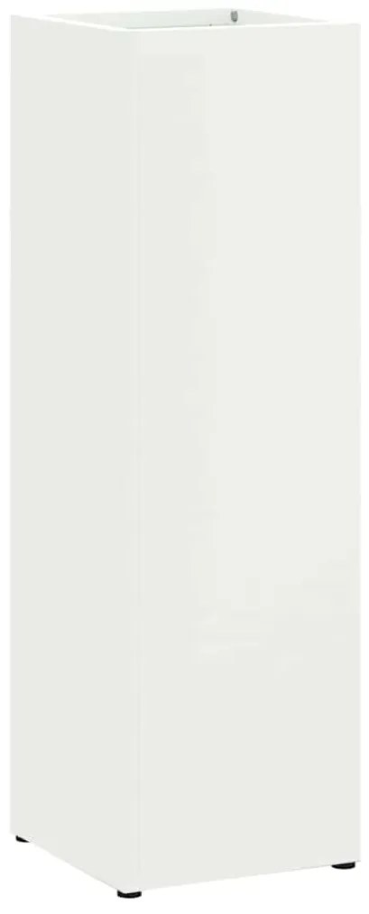 vidaXL Σχέδιο & βάση αποθήκευσης Λευκό 15.5 x 15.5 x 49 εκ Ατσάλι
