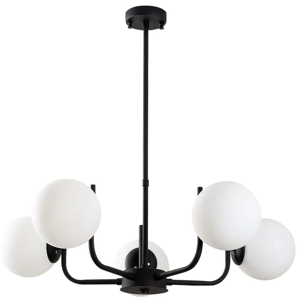 Φωτιστικό Οροφής Antler 521SHN3497 Φ69x70cm 5xE14 40W Black Opviq
