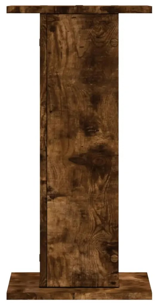vidaXL Βάσεις Φυτών 2Τεμ. Καπνιστή Δρυς 30x30x60εκ. Επεξεργασμένο Ξύλο