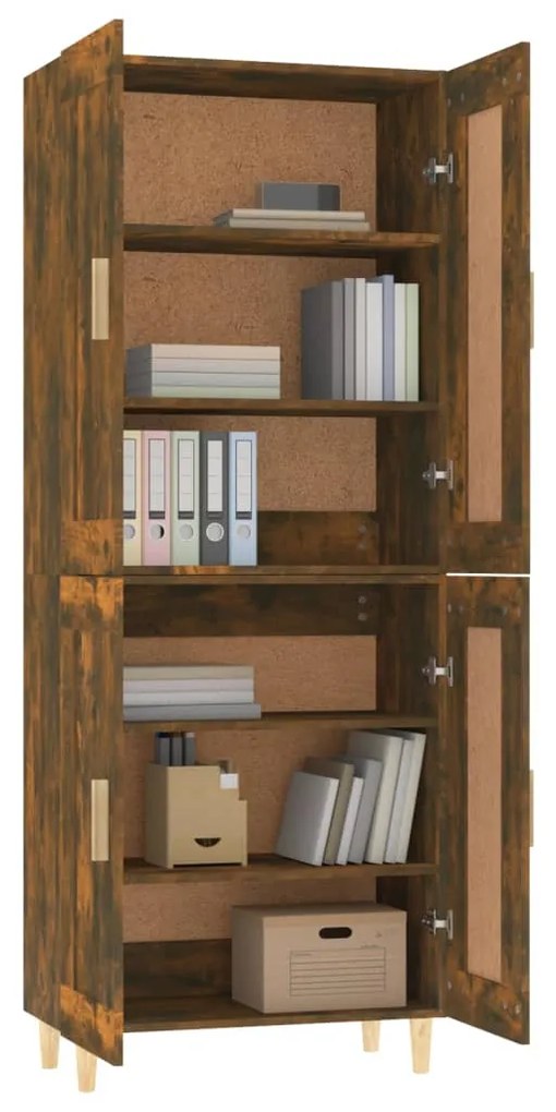 vidaXL Ντουλάπι Καπνιστή Δρυς 69,5x34x180 εκ. από Επεξεργασμένο Ξύλο