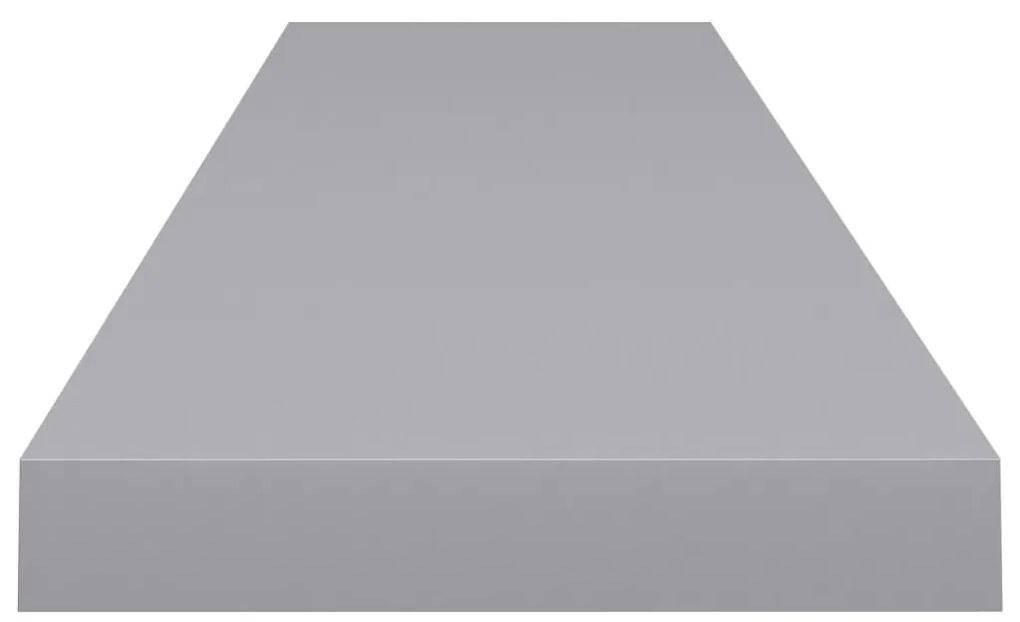 Ράφια Τοίχου 2 τεμ. Γκρι 120x23,5x3,8 εκ. MDF - Γκρι