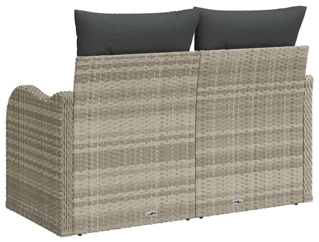 vidaXL Καναπές Κήπου Ανοιχτό γκρι 121 x 62 x 69εκ συνθετικό ρατάν