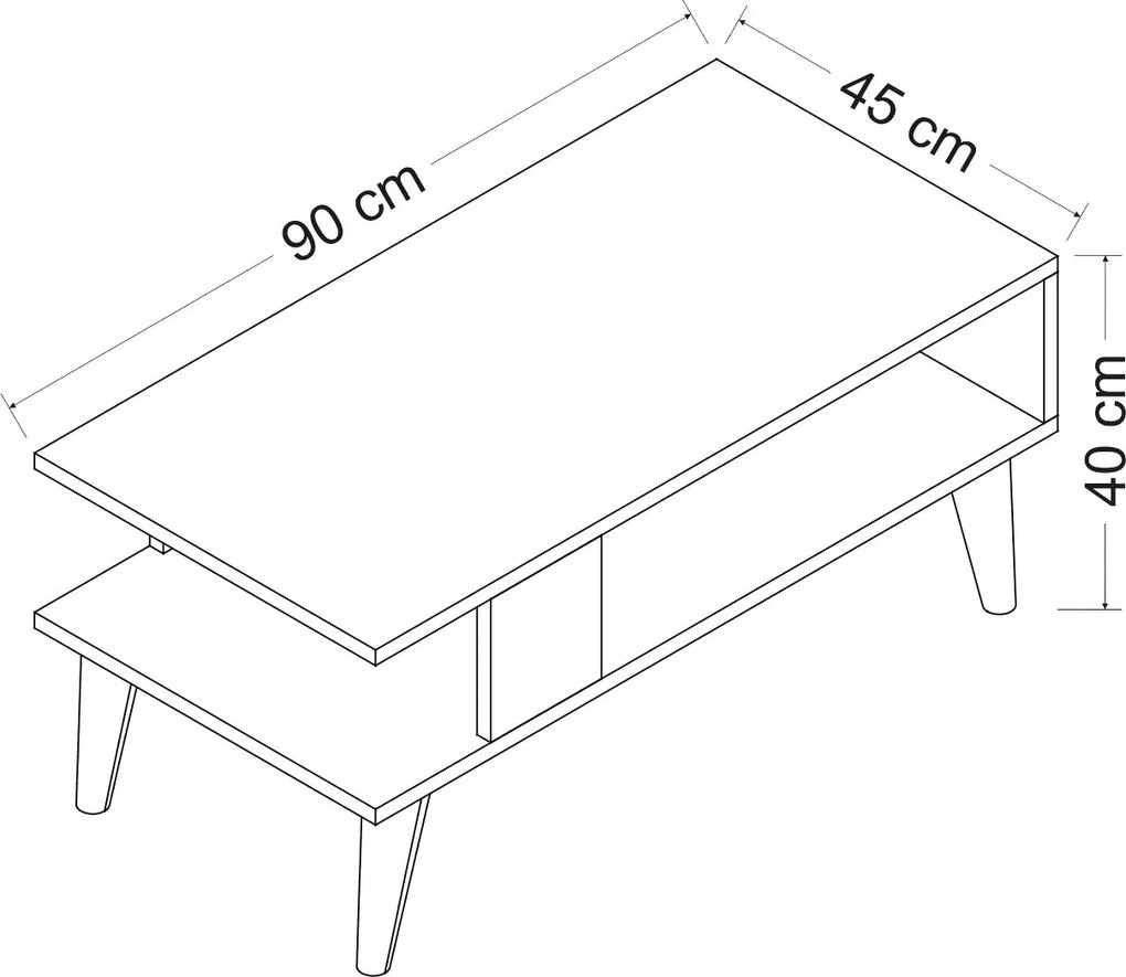 Coffee Table Ayca - White White