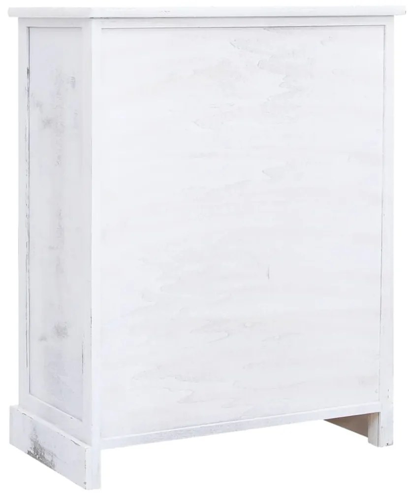 Συρταριέρα Λευκή 60 x 30 x 75 εκ. από Ξύλο - Λευκό