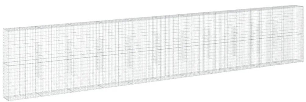 vidaXL Συρματοκιβώτιο με Κάλυμμα 1100x50x200εκ από Γαλβανισμένο Χάλυβα