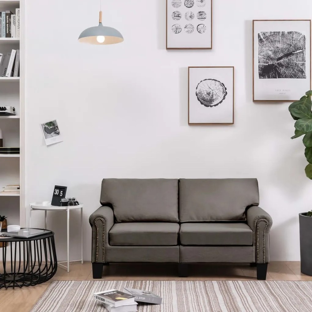 vidaXL Καναπές Διθέσιος Χρώμα Taupe Υφασμάτινος