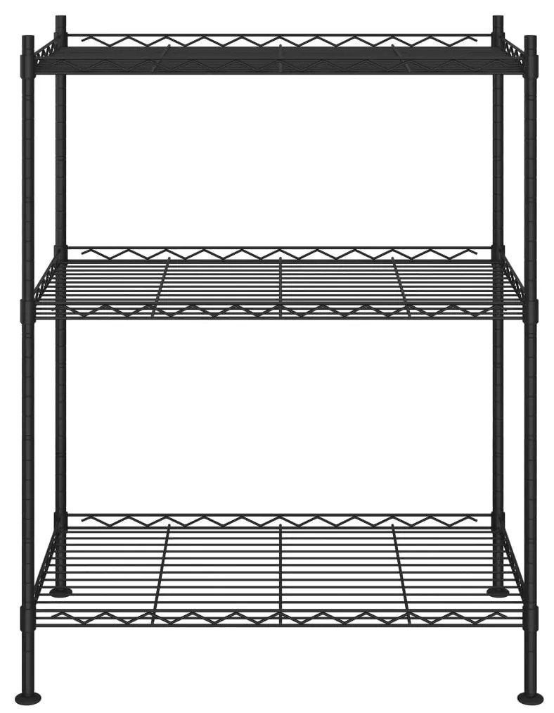 ΡΑΦΙΕΡΑ 3 ΕΠΙΠΕΔΩΝ ΜΑΥΡΗ 60 X 35 X 76 ΕΚ. 150 Κ. 324620