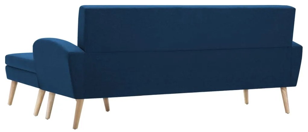 vidaXL Καναπές Γωνιακός Μπλε 186 x 136 x 79 εκ. Υφασμάτινος