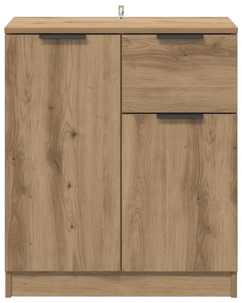 vidaXL Πλαϊνό γραφείο artisan δρυς 60 x 30 x 70 εκ. Επεξεργασμένο ξύλο
