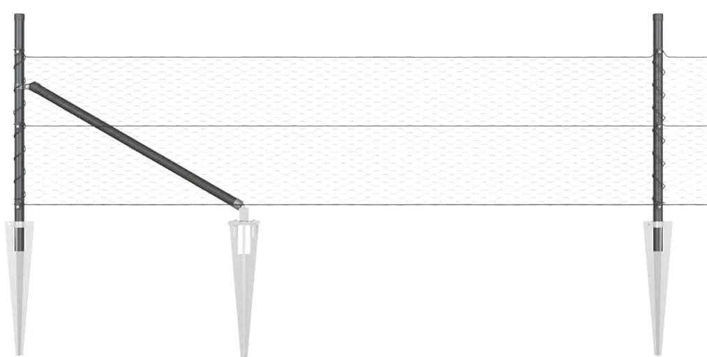 vidaXL Στύλος Περιφράξεων Γκρι 10 x 0,4 m (25 mm πλέγμα)