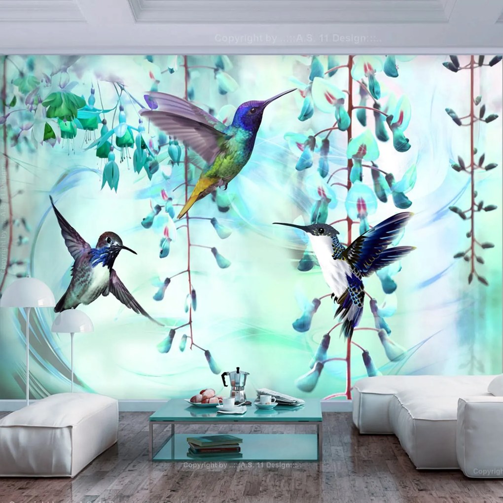 Φωτοταπετσαρία - Flying Hummingbirds (Green) 400x280