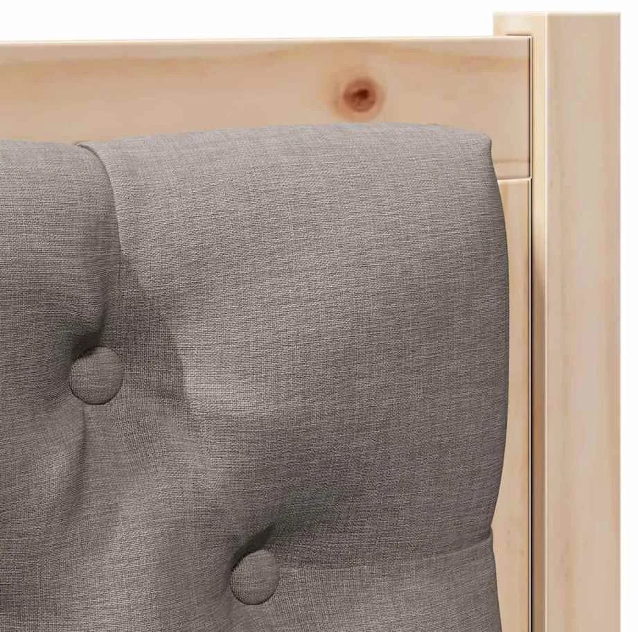 vidaXL Κεφαλάρι Άλλο Καφέ και ταμπά 100 cm Μασίφ ξύλο πεύκου