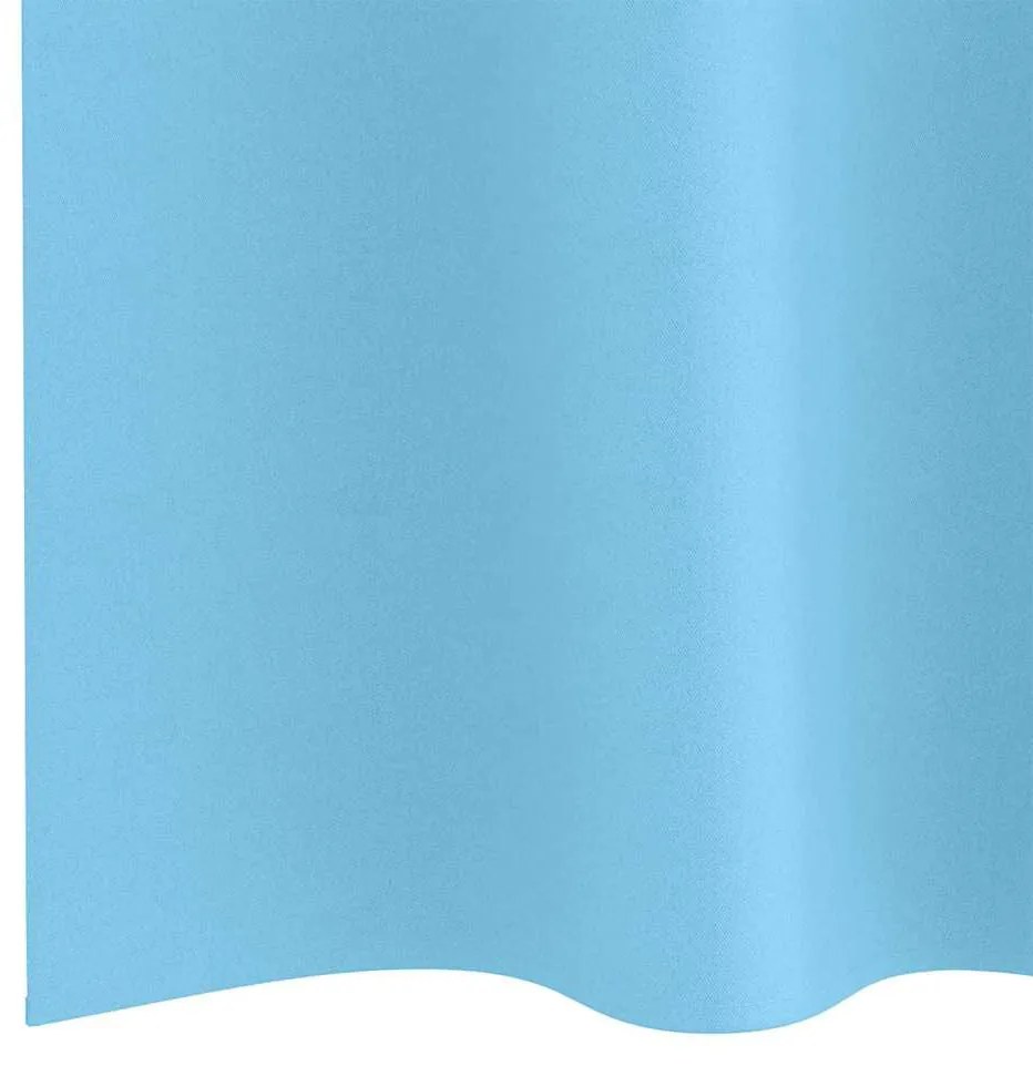 vidaXL Κουρτίνες με κουρτίνες 2 pcs Γαλάζιο 140x140cm Πολυεστέρας