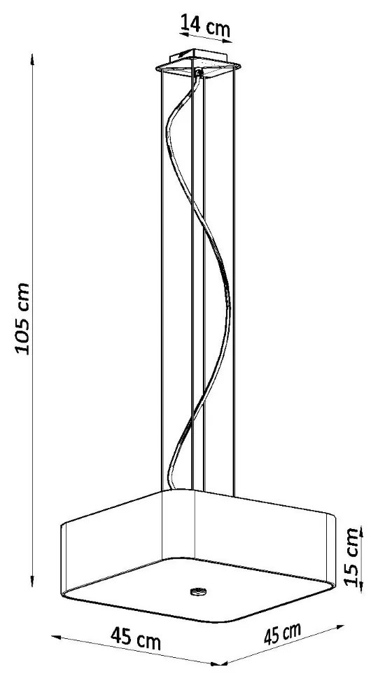 Sollux Κρεμαστό φωτιστικό Lokko 5,μαύρο,5xE27/60w