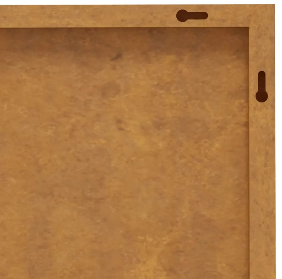 vidaXL Διακοσμητικό Κήπου Επιτοίχιο Σχ. Ήλιος 55x55 εκ. Ατσάλι Corten