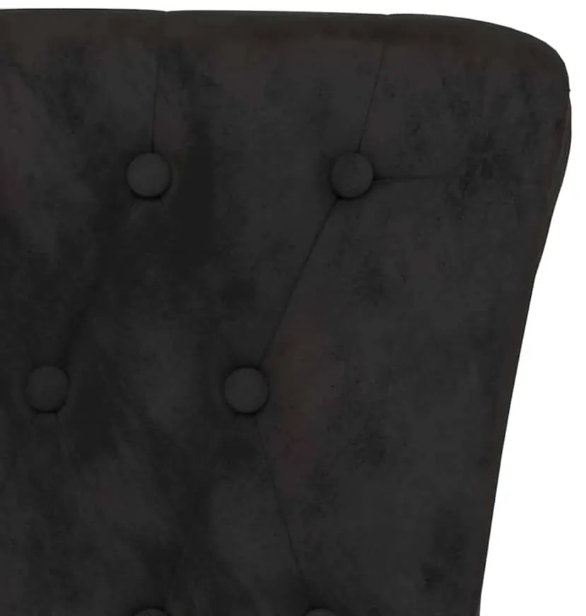 vidaXL Καναπέ με κουβέρτα Μαύρο 56,5 x 70 x 110 εκ Βελούδο