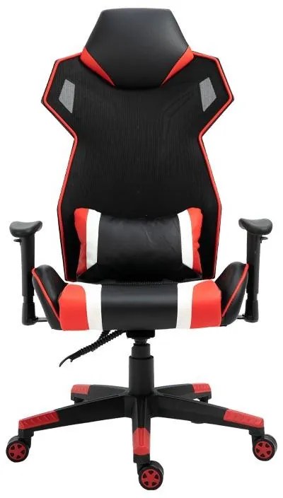 Καρέκλα Gaming D-01 Fylliana Μαύρο - Κόκκινο Τεχνόδερμα 53x47x127 εκ. 53x47x127 εκ.