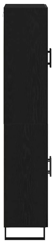 vidaXL Highboard 2 pcs Μαύρη δρυς 69,5 x 34 x 180 εκ.