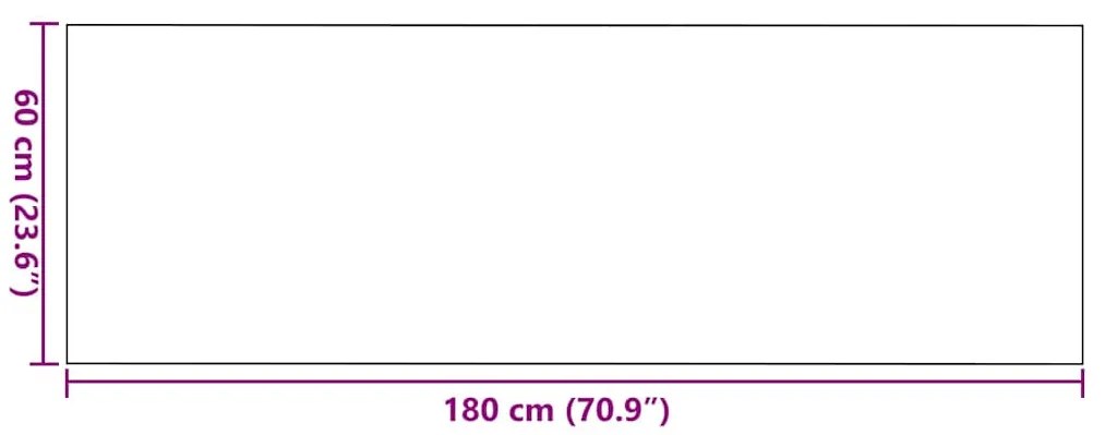 vidaXL Χαλάκι Εξώπορτας Άλλο Κόκκινο και Μαύρο 60 x 180 cm