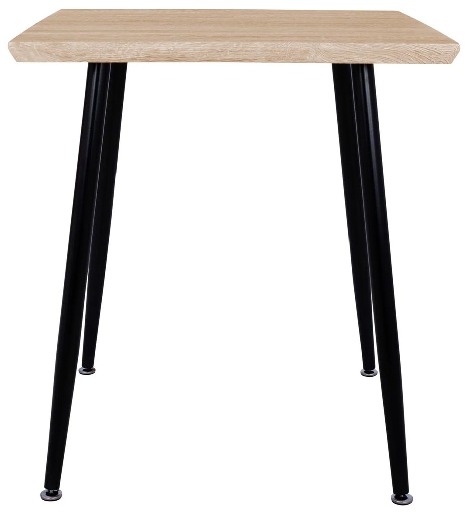 Τραπέζι Τραπεζαρίας PALOMA 70 Sonoma με Μαύρα πόδια 70x70x76,5 εκ. 70x70x76.5 εκ.