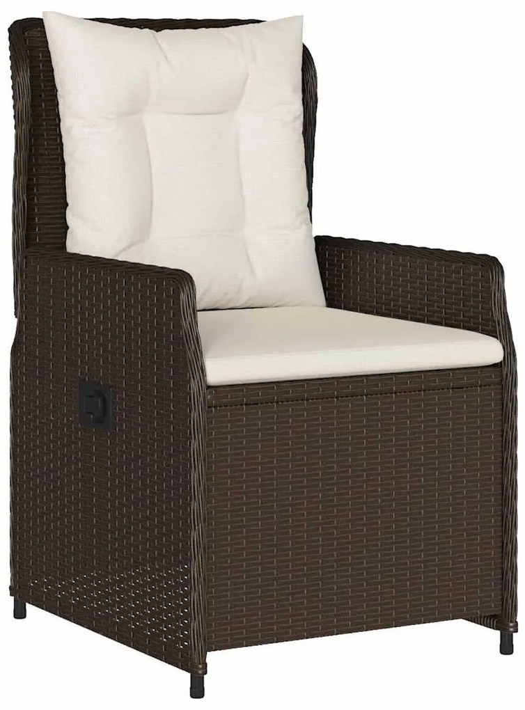 vidaXL Σέτ φαγητού για κήπο 5 pcs Καφέ συνθετικό ρατάν