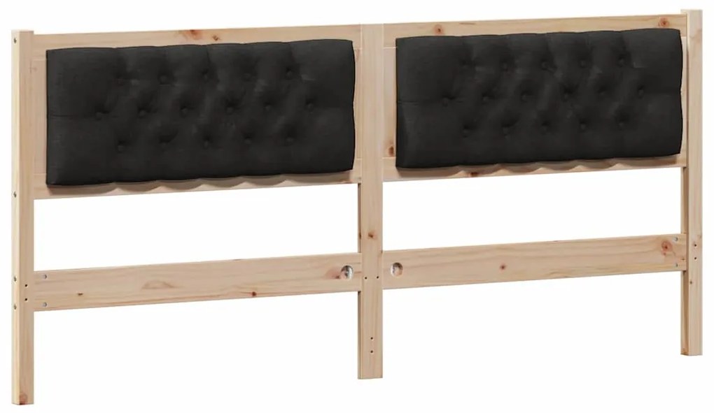 vidaXL Κεφαλάρι Άλλο Καφέ και μαύρο 180 cm Μασίφ ξύλο πεύκου