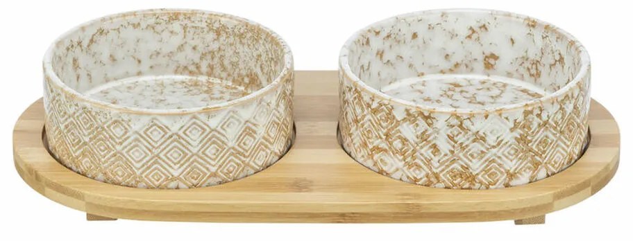 Ταΐστρα σκύλων Trixie Λευκό Ανοιχτό καφέ Bamboo