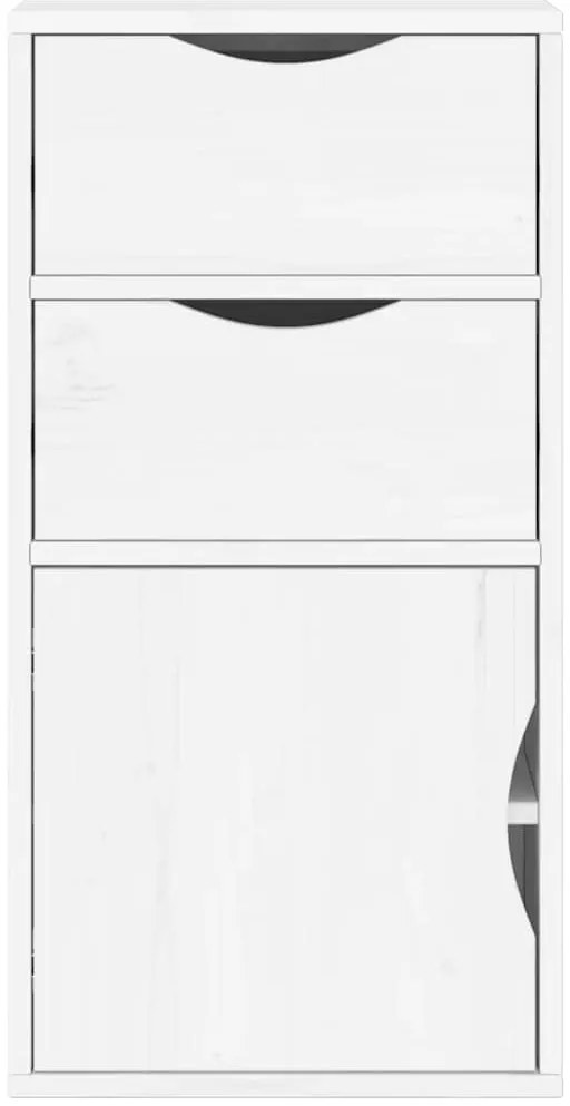 vidaXL Συρταριέρα με Συρτάρια ODDA Λευκό 40x24x79εκ. Μασίφ Ξύλο Πεύκου