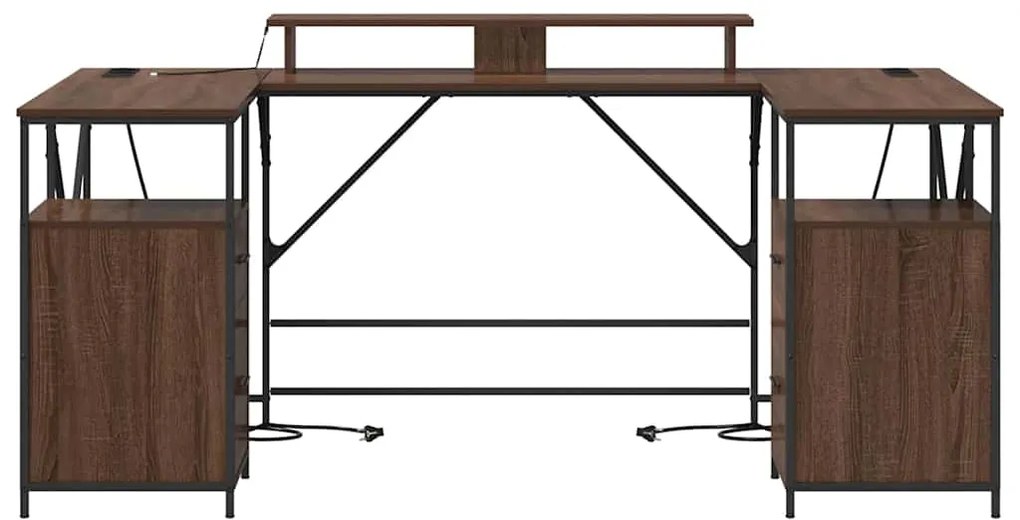 vidaXL Γραφείο Καφέ δρυς 182 x 101 x 87,5 εκ Επεξεργασμένο ξύλο